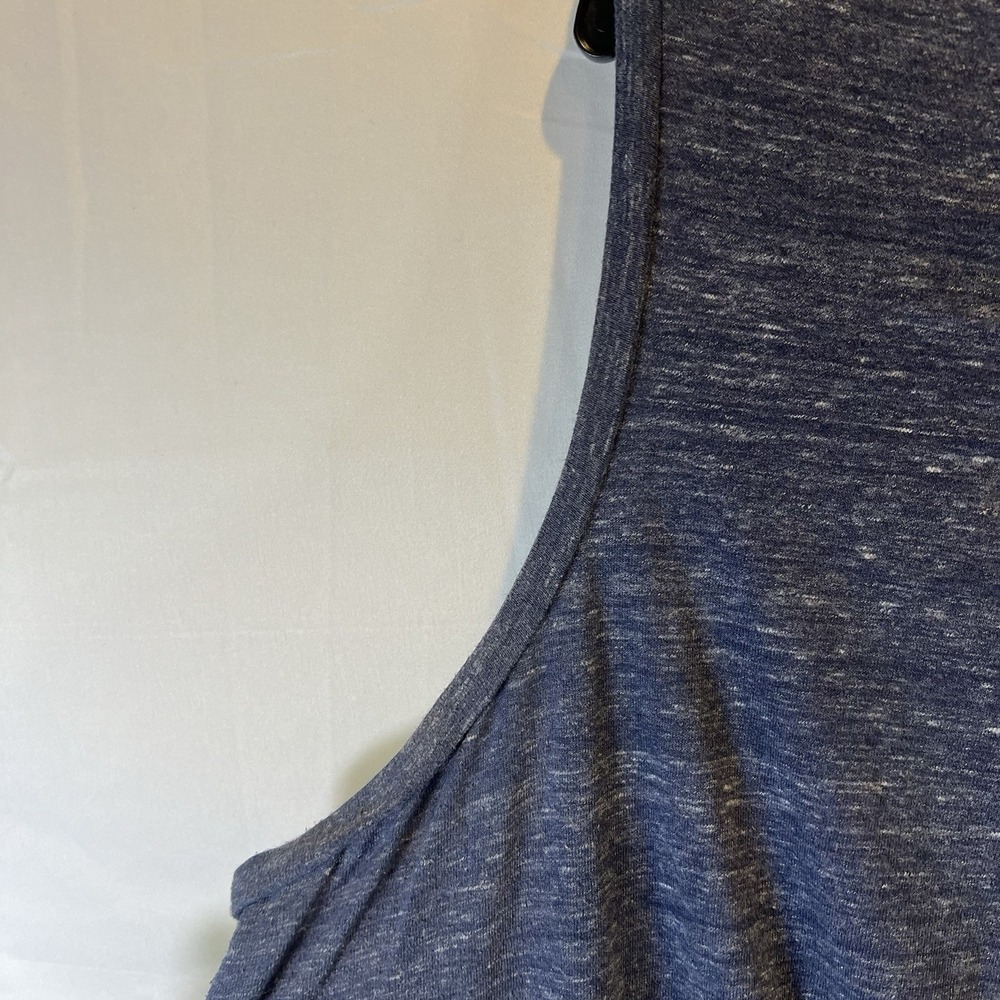 Lane‎ Bryant Size 22/24 Heather Blue Cotton Dress Sleeveless Layers Comfortable - Picture 3 of 6